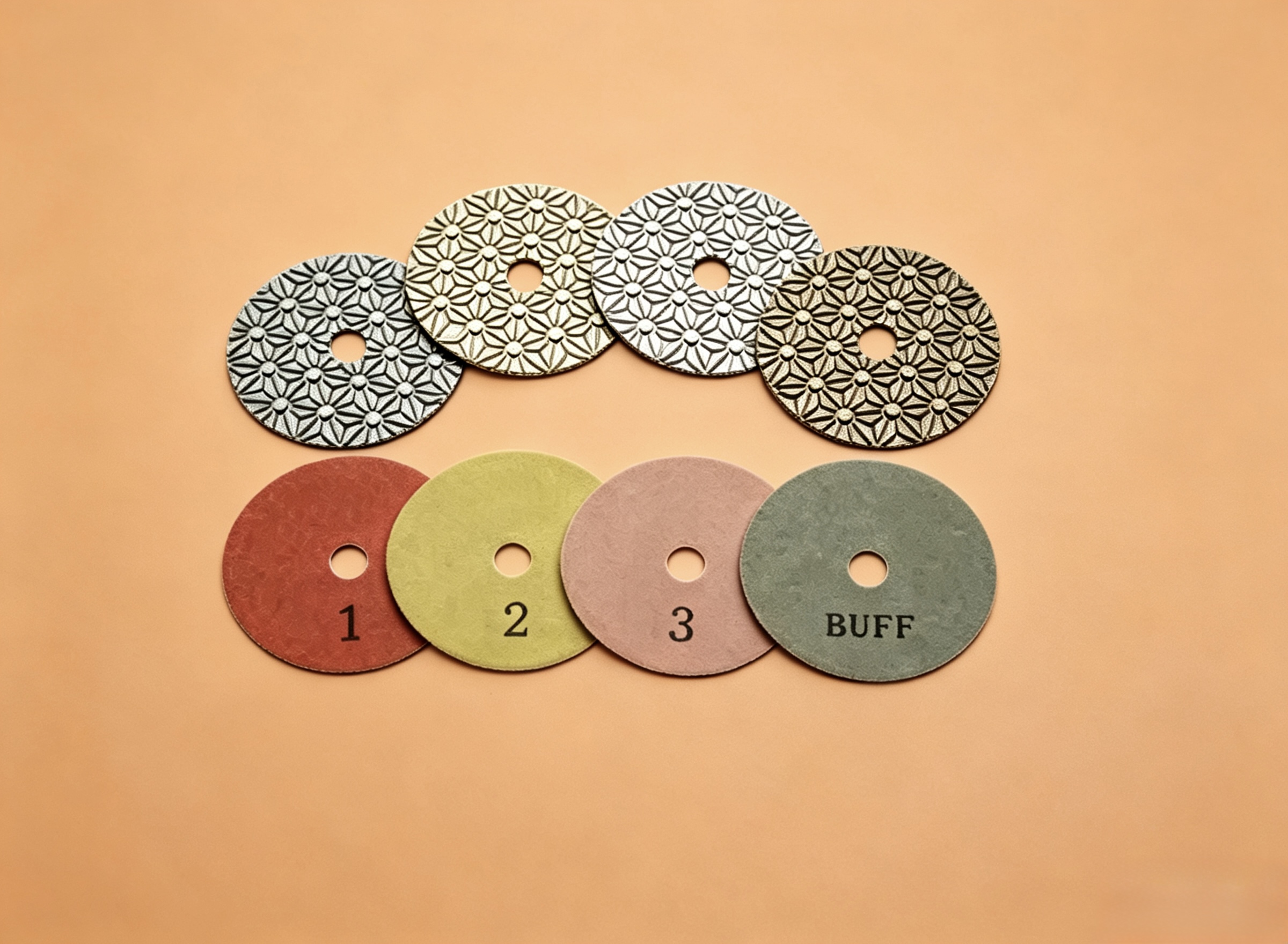 4-Steps Wet & Dry Polishing Pads 4 Inch 4-Steps Wet & Dry Polishing Pads - Image 1
